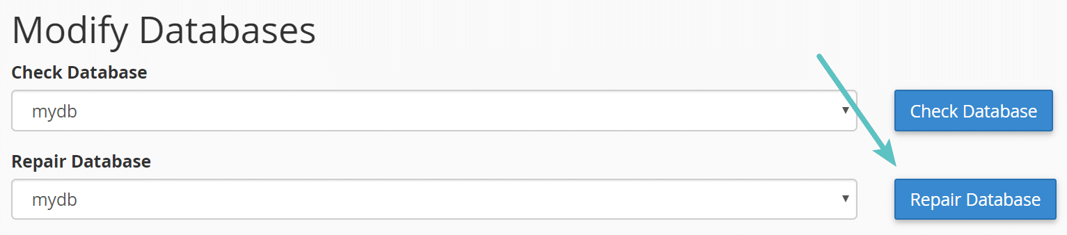 cPanel修复数据 cPanel修复数据