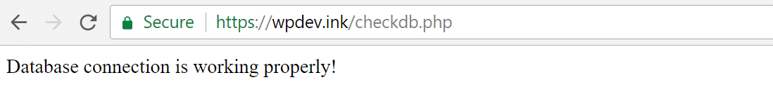 数据库连接正常工作 数据库连接正常工作