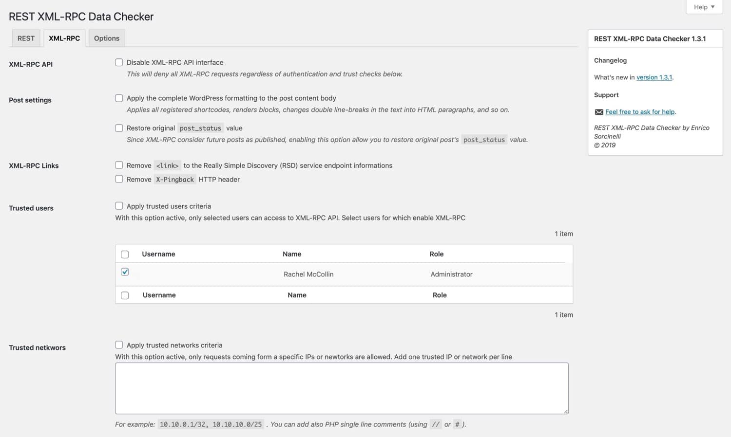 REST XML-RPC数据检查器 为确保WordPress安全尽早禁用xmlrpc.php
