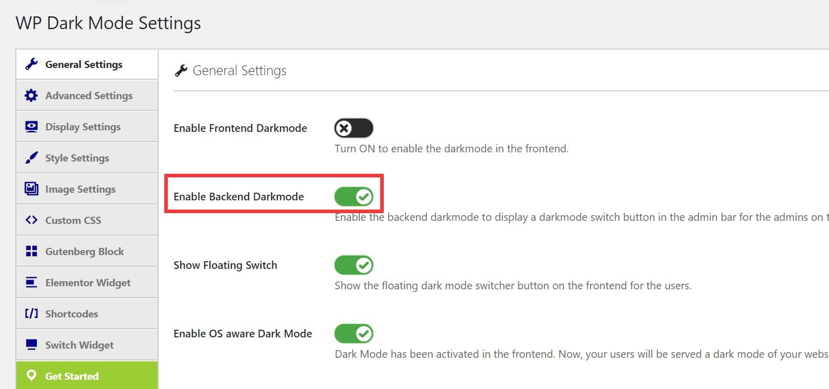 WP Dark Mode插件后台夜间模式设置 WP Dark Mode插件后台夜间模式设置