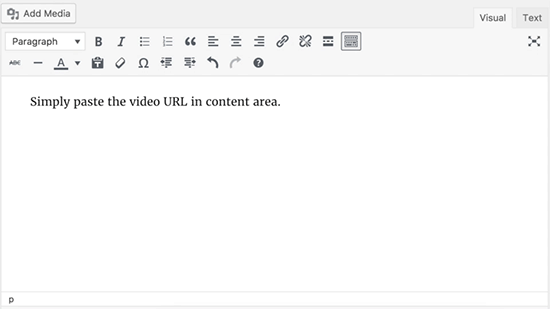 经典编辑器嵌入视频