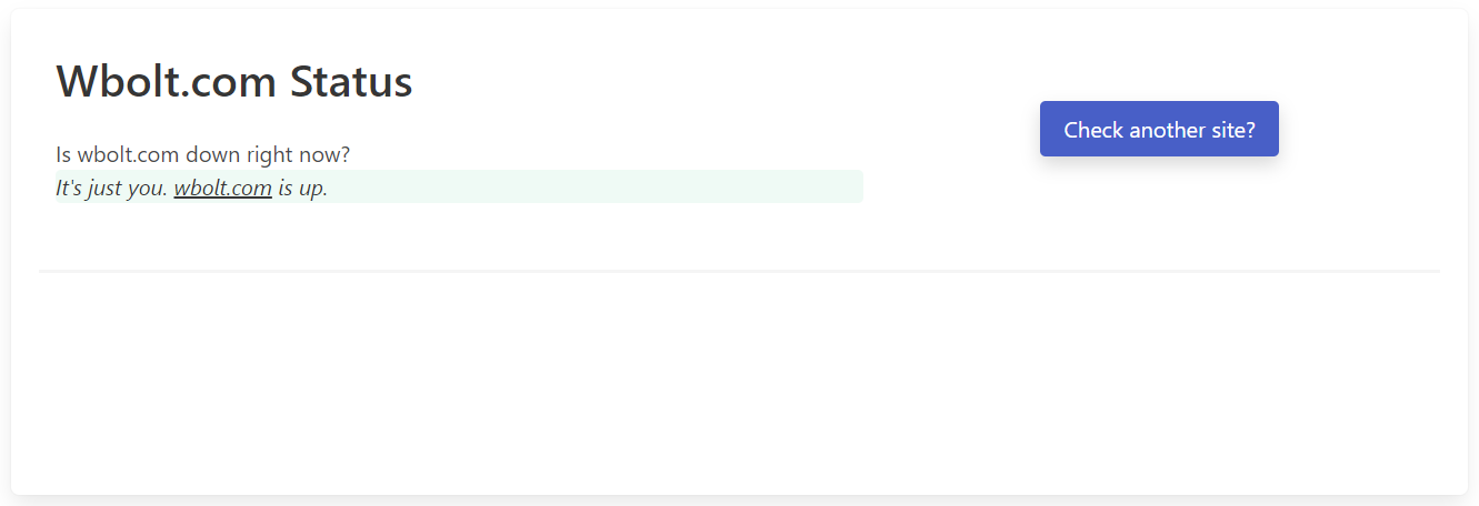测试wbolt.com在线状态