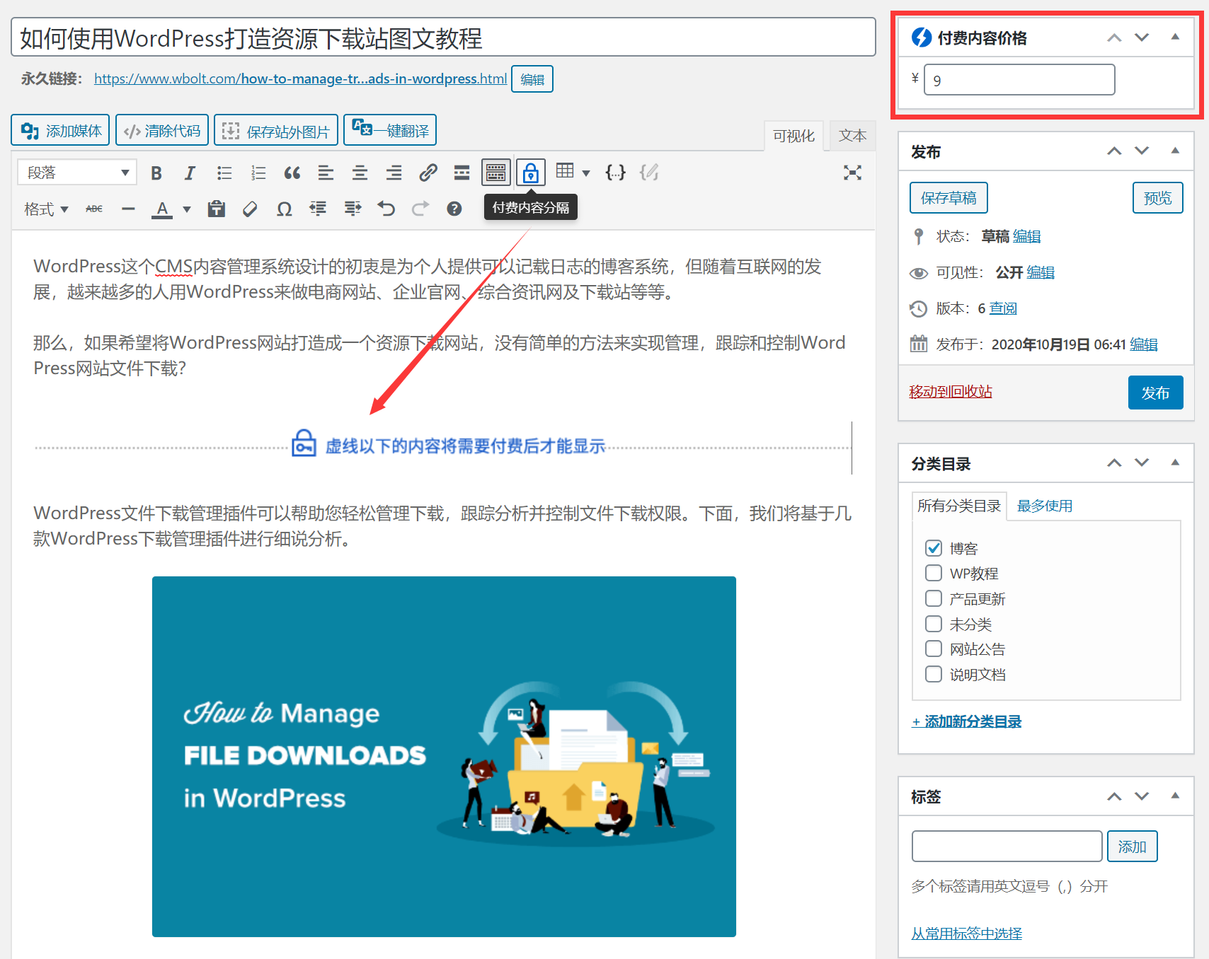 付费阅读设置 付费阅读设置