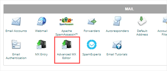 cpanel-advancedmxeditor-siteground