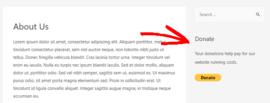 WP侧栏PayPal捐赠按钮