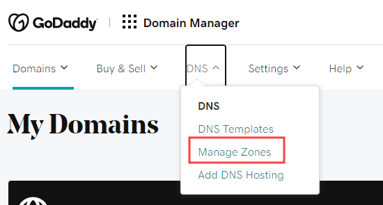 godaddy-dns-manage-zones