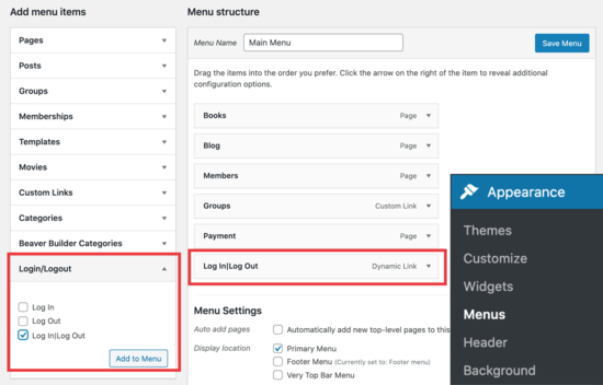 Login or Logout Menu Item插件 Login or Logout Menu Item插件