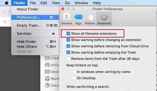 查看Mac文件后缀