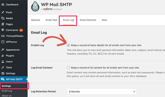 WP Mail SMTP日志开启 WP Mail SMTP日志开启