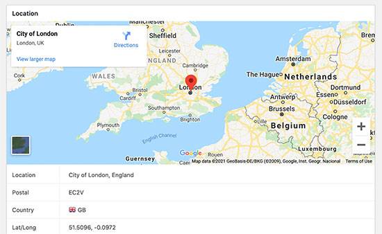 WPForms用户地理位置显示 WPForms用户地理位置显示