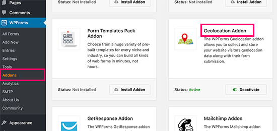 WPForms插件地理位置组件 WPForms插件地理位置组件