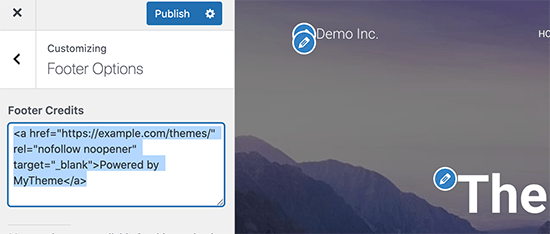 WordPress页脚支持信息 WordPress页脚支持信息