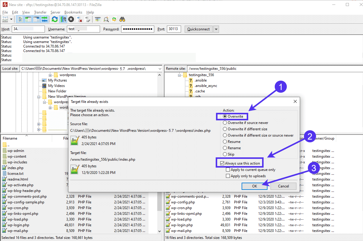 覆盖当前的WordPress版本 覆盖当前的WordPress版本