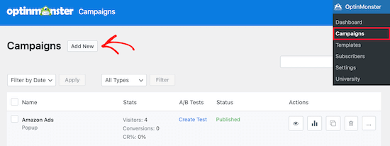 optinmonster插件新增广告 optinmonster插件新增广告