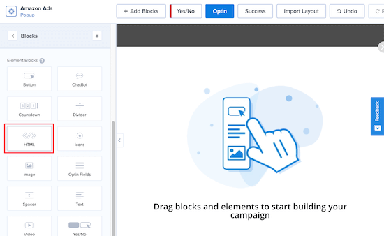 optinmonster插件HTML区块 optinmonster插件HTML区块