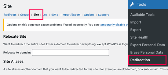 网站重定向设置