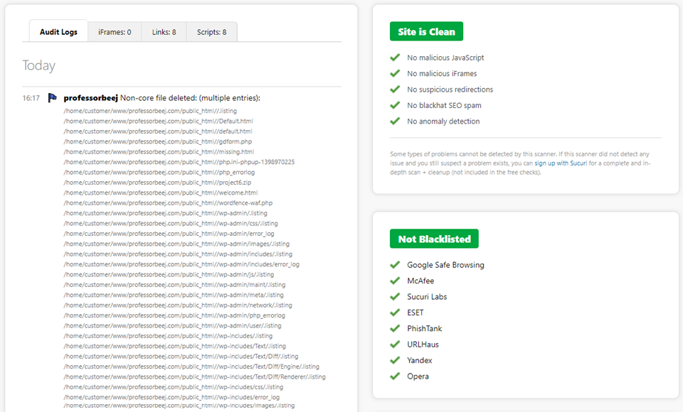 Sucuri监控日志 Sucuri监控日志