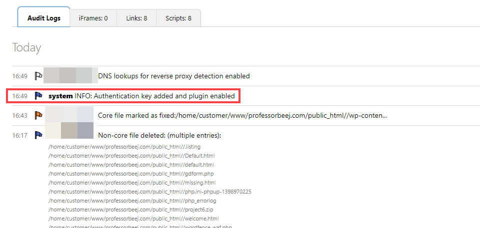 WordPress安全插件Sucuri日志 WordPress安全插件Sucuri日志