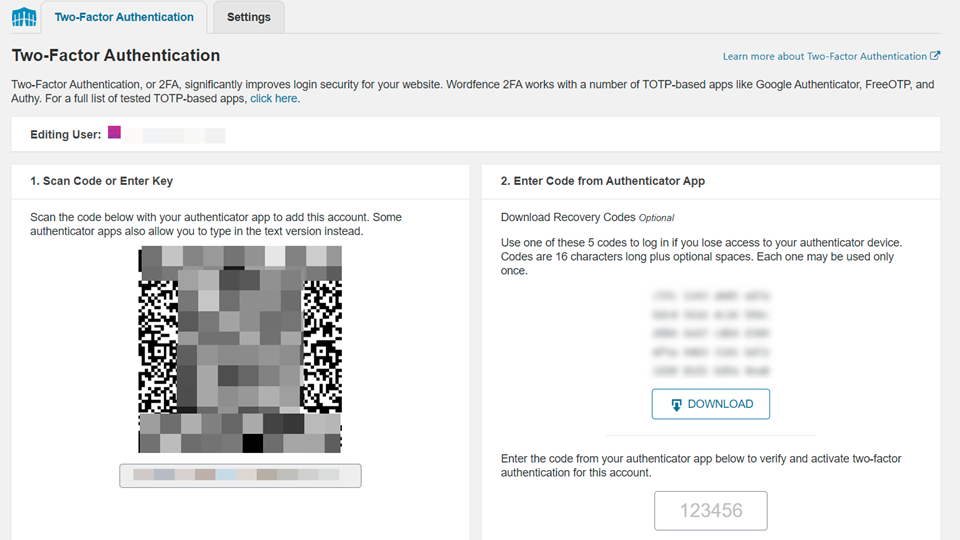 WordFence二步认证登录设置2FA