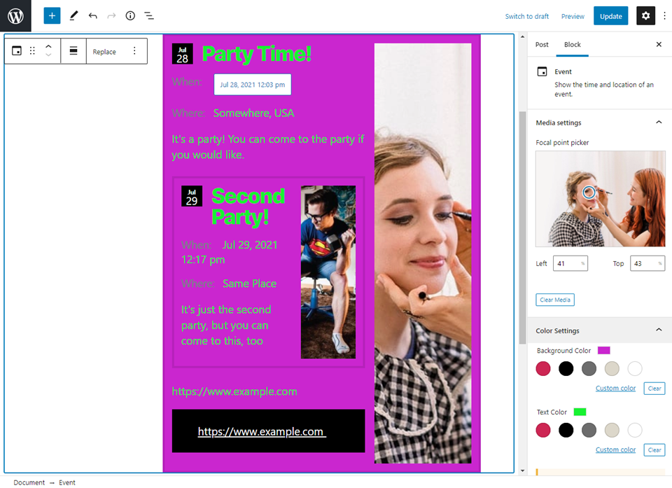古腾堡编辑器：如何使用Automatic的WordPress活动区块-11