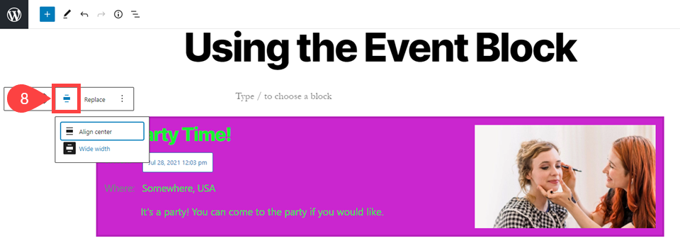 古腾堡编辑器：如何使用Automatic的WordPress活动区块-12