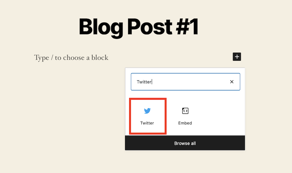 古腾堡编辑器教程：如何使用Twitter嵌入区块-7