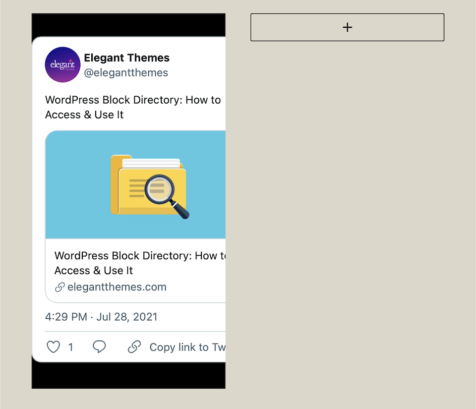古腾堡编辑器教程：如何使用Twitter嵌入区块-13