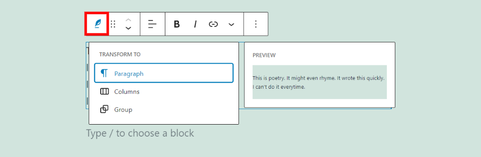 古腾堡编辑器教程：如何使用WordPress诗篇区块-8