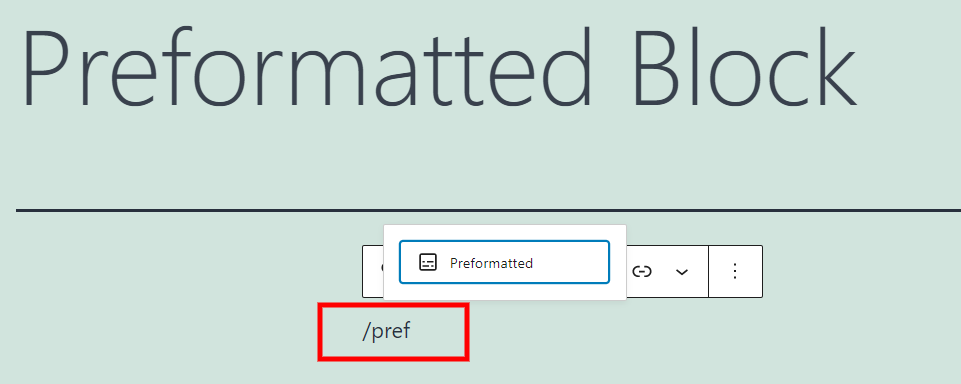 How to Use the WordPress Preformatted Block-1