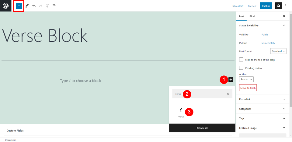 古腾堡编辑器教程：如何使用WordPress诗篇区块-2