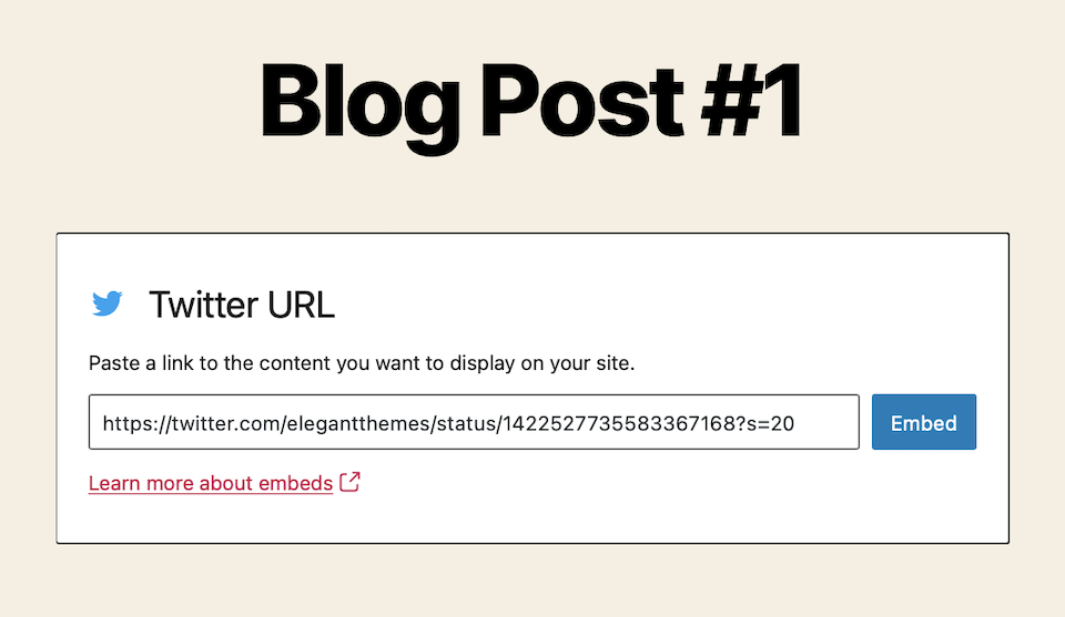 古腾堡编辑器教程：如何使用Twitter嵌入区块-9