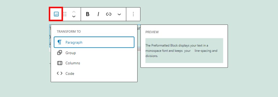 How to Use the WordPress Preformatted Block-1