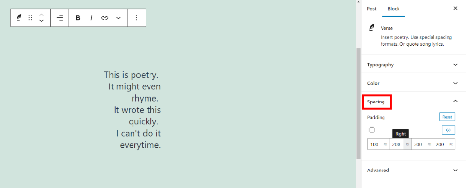 古腾堡编辑器教程：如何使用WordPress诗篇区块-27