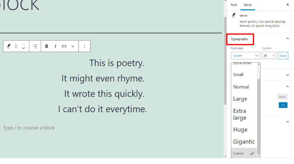 古腾堡编辑器教程：如何使用WordPress诗篇区块-25
