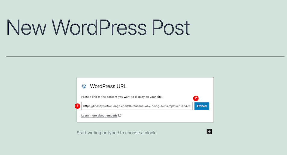 古腾堡编辑器教程：如何使用WordPress嵌入区块-7
