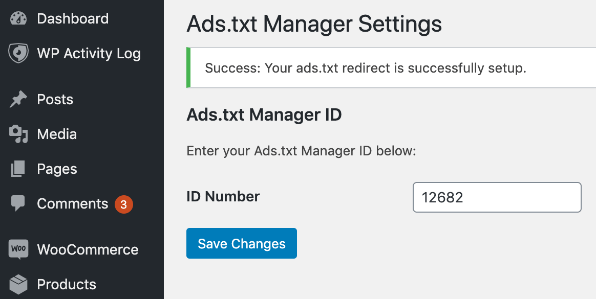 Ads.txt Manager插件设置