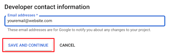 设置谷歌开发者邮箱