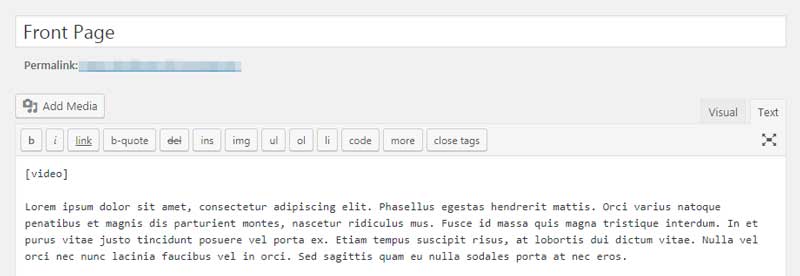WordPress自定义首页编辑