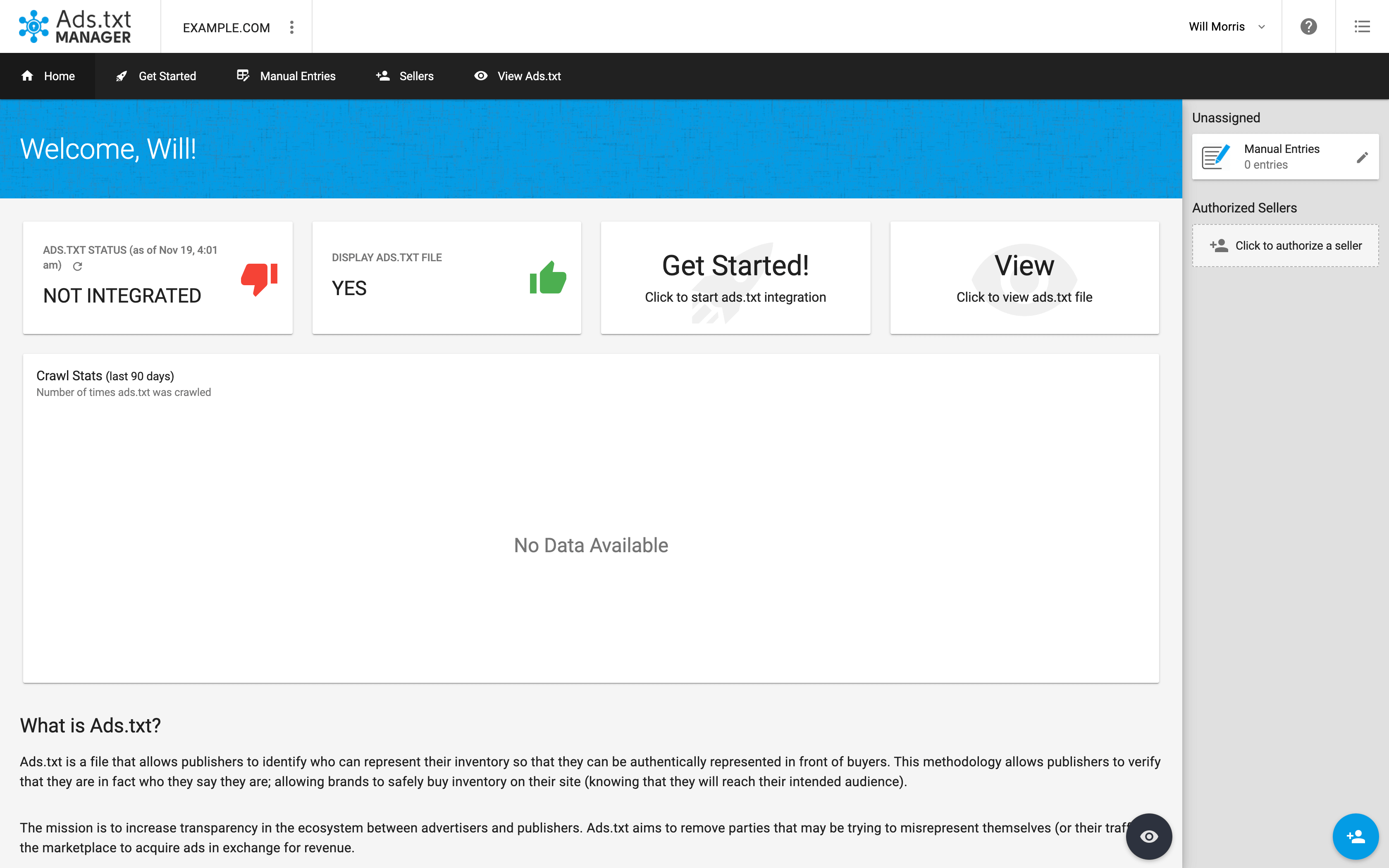 Ads.txt Manager管理仪表盘