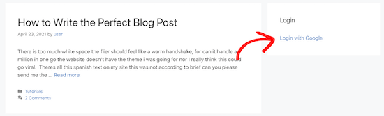 谷歌登录小工具示例