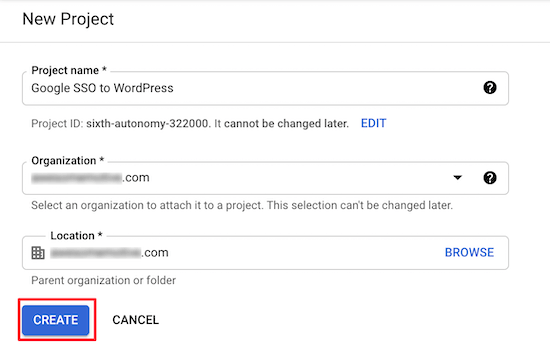 新建Google开发者项目2