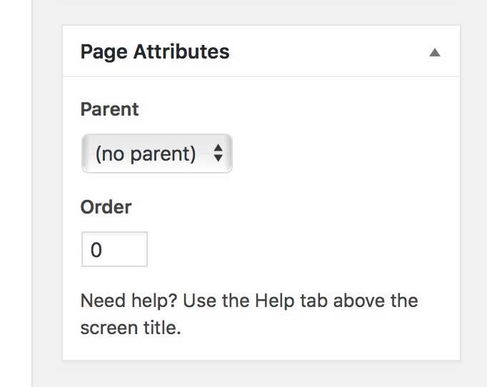 WP页面属性管理