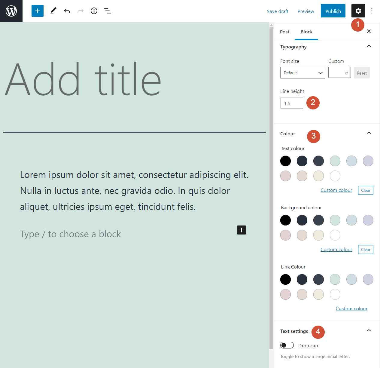 古腾堡编辑器教程：如何使用WordPress段落区块-6