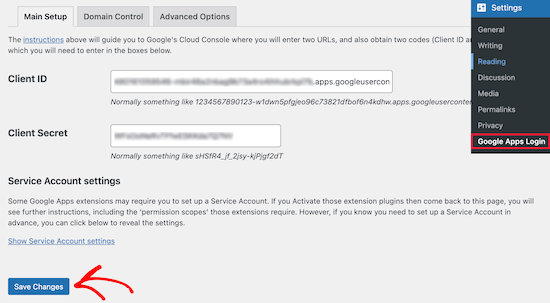 WP配置谷歌API凭证信息