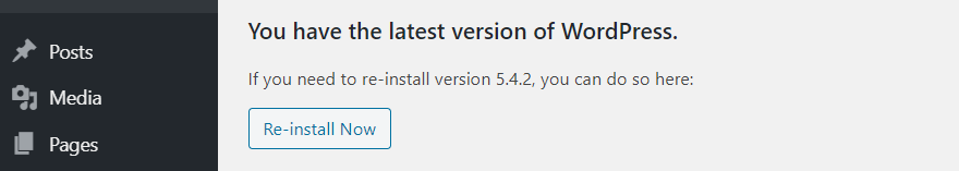 更新WordPress核心文件