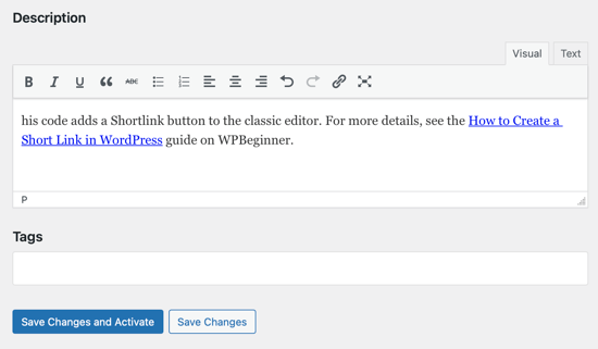 短链接标签及描述