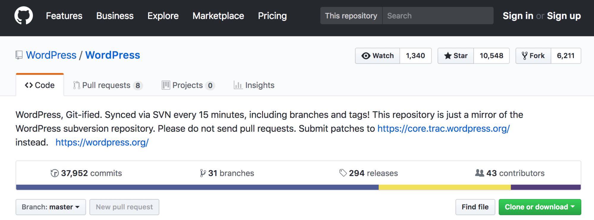 WordPress官方GitHub