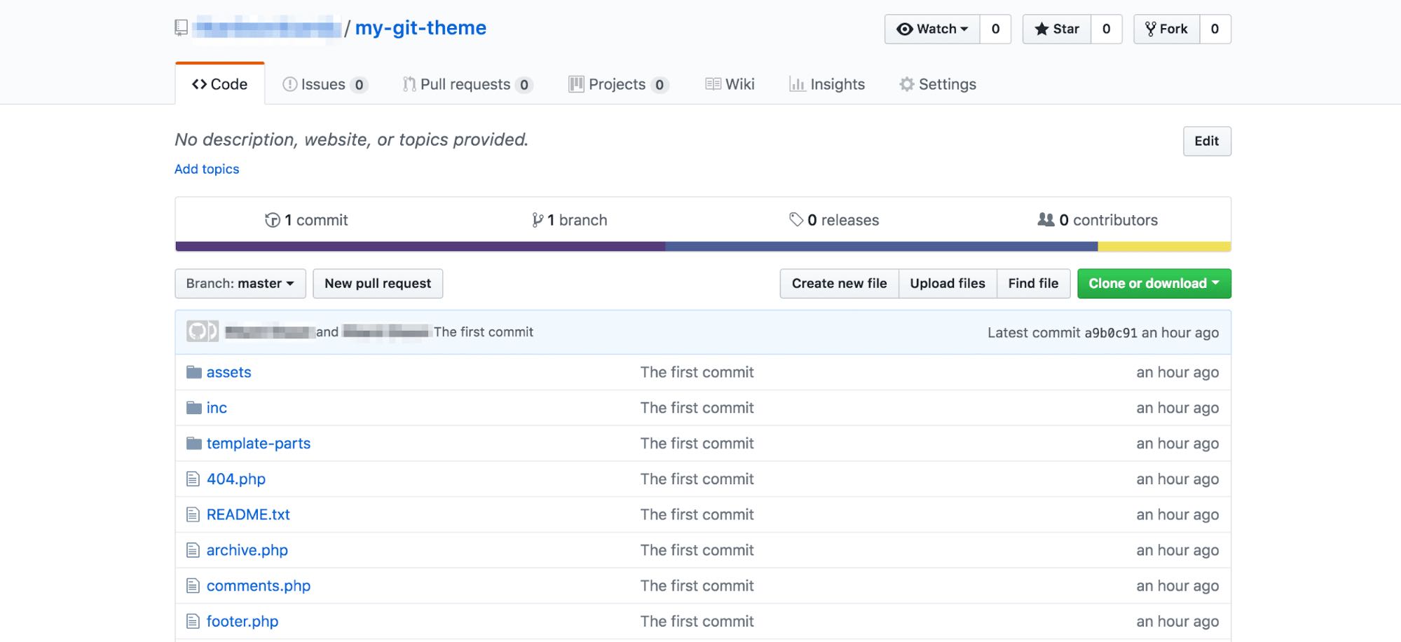 WordPress主题GitHub存储库