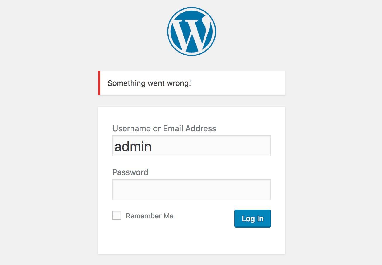 WordPress登录报错信息