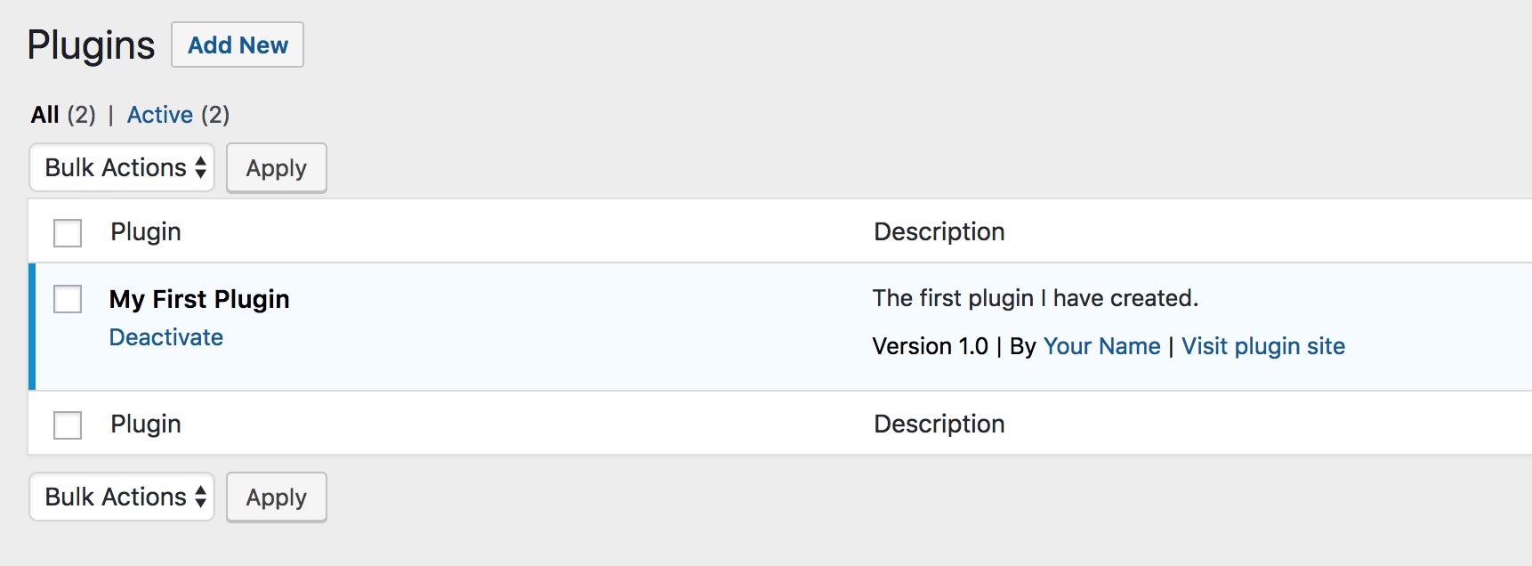WP插件安装列表